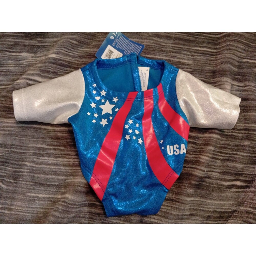 Build-A-Bear Workshop USA Gymnastics Outfit Red White & Blue BABW Costume NWT